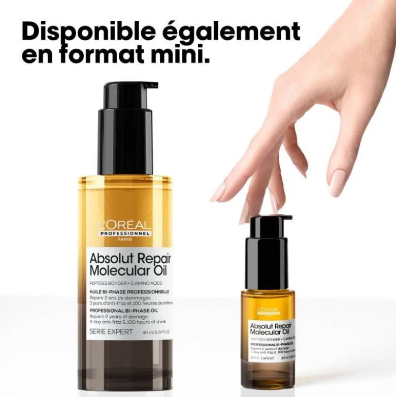 Huile réparatrice Absolut Repair Molecular – nutrition, anti-frisottis, brillance / 90ml