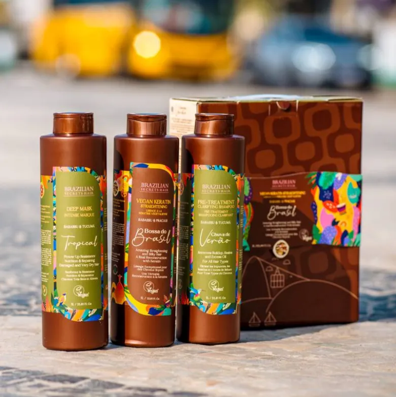 Kit lissage profond à la kératine végétalienne Bossa do Brasil / 1000ml