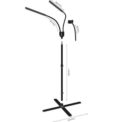 Lampe LED double sur pied Gemini