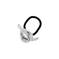Élastique cheveux métal argent