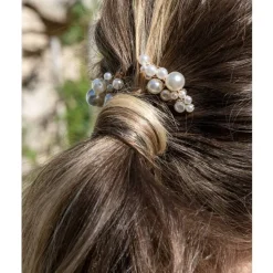 Lot de 2 peignes barrettes perles