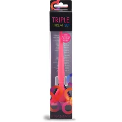 Lot de 3 pinceaux de coloration Noir Violet & Rose