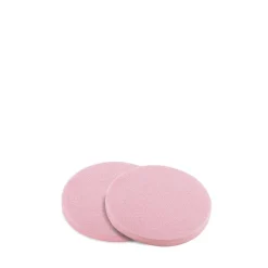 Lot de 2 éponges démaquillantes rondes Rose 7.5x0.8cm