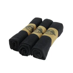 Lot de 6 serviettes en coton barber Noire