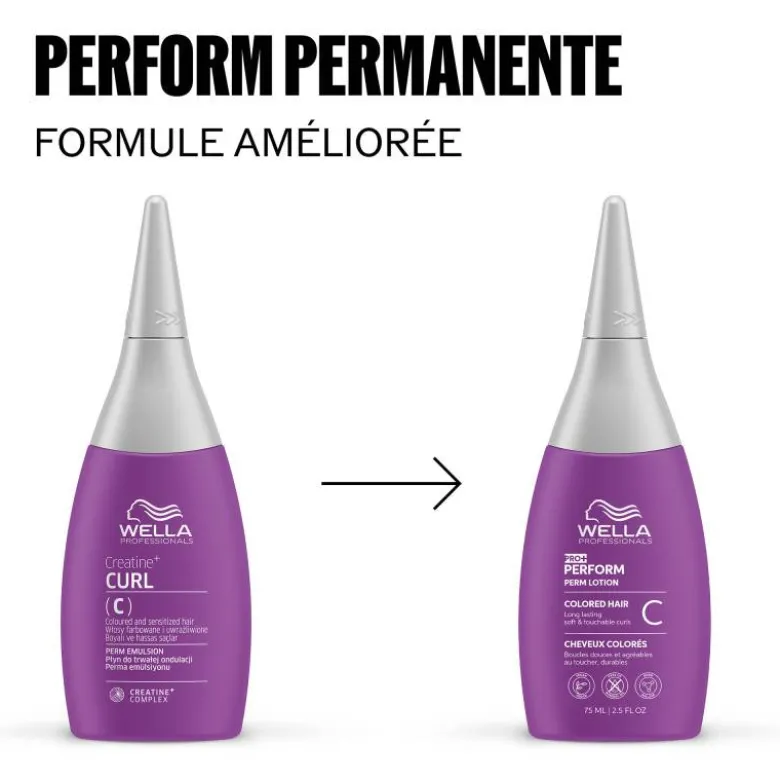Lotion permanente Perform C – pour cheveux colorés, douceur et tenue / 75ml