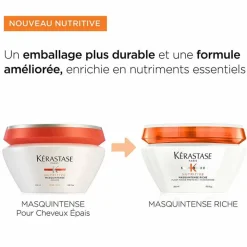 Masque capillaire Nutritive Masquintense Riche – nutrition intense et brillance / 200ml