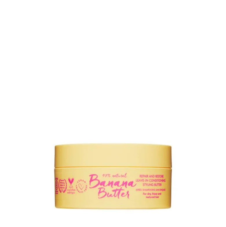 Masque réparateur sans rinçage Banana Butter – nourrit et dompte les frisottis / 200ml