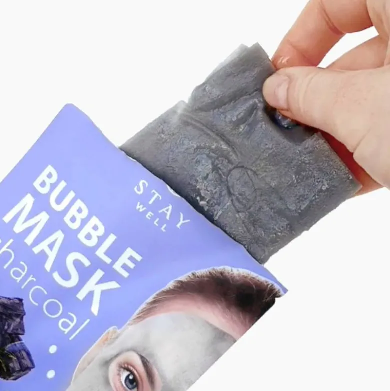 Masque tissu Bubble Charcoal – nettoyage profond, sébum, pores / 20g