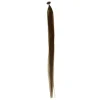 Mèches extensions naturelles Chatain marron x10