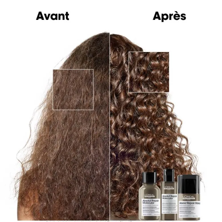 Mini kit trio découverte Absolut Repair Molecular (shampoing + sérum + masque) / 225ml
