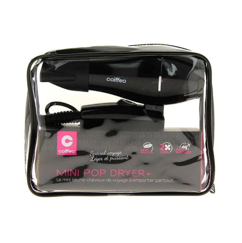 Mini sèche-cheveux de voyage Noir