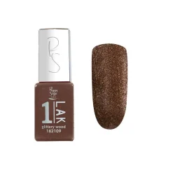 Mini vernis semi-permanent 1-LAK glittery wood / 5ml