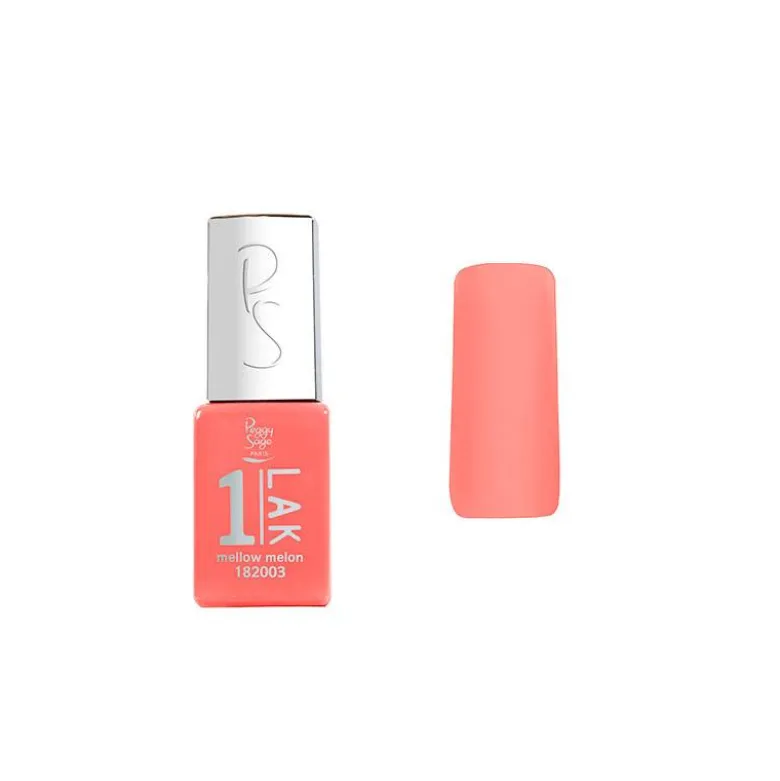 Mini vernis semi-permanent 1-LAK - Mellow melon / 5ml