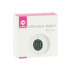Minuteur et chronomètre digital blanc