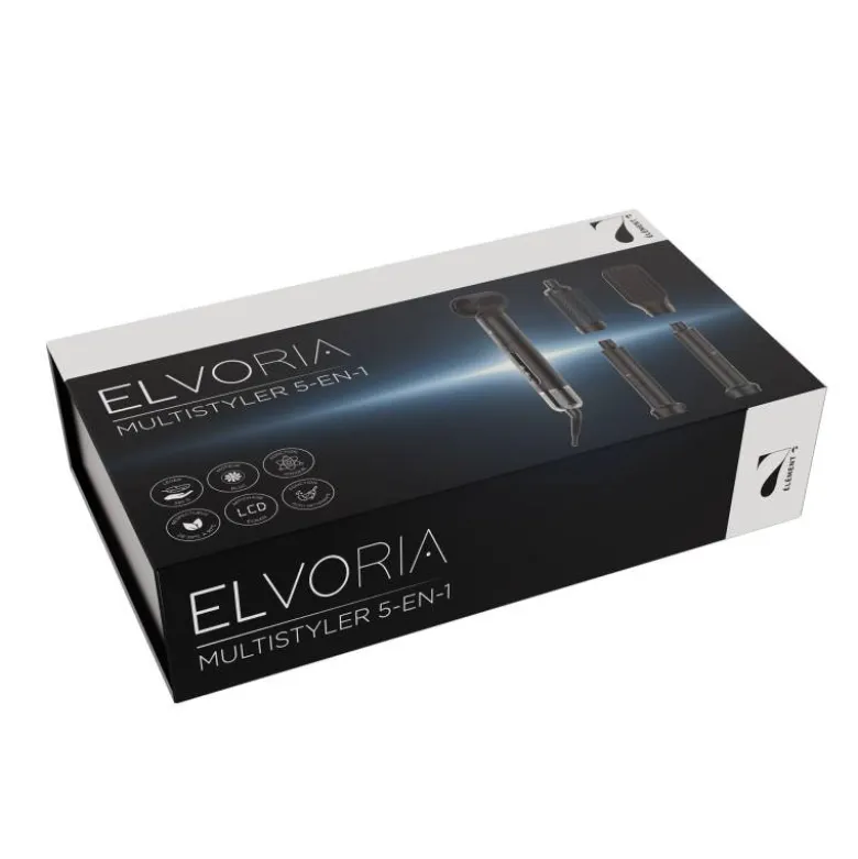 Multistyler 5-en-1 Elvoria – volume, lissage, boucles durables