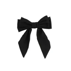 Nœud Satin Noir sur Barrette