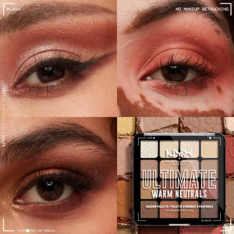 Palette 16 ombres à paupières Ultimate Warm neutrals / 108g