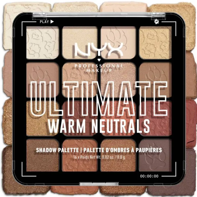 Palette 16 ombres à paupières Ultimate Warm neutrals / 108g