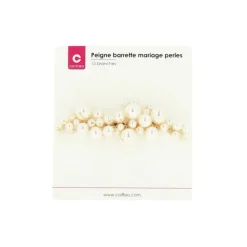 Peigne barrette mariage avec perles
