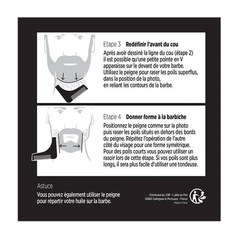 Peigne de définition barbe