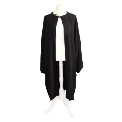 Peignoir impermeable noir toucher soyeux avec liens TU