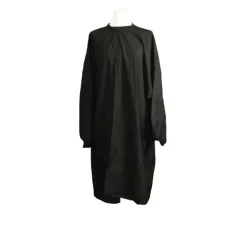 Peignoir noir toucher soyeux velcro TU