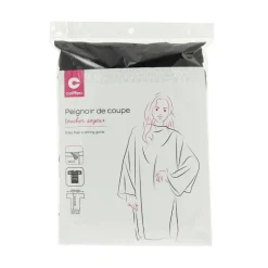 Peignoir noir toucher soyeux velcro TU