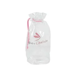 Petit pochon transparent Bleu Libellule 10 x 24cm
