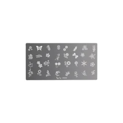 Plaque de stamping nail art Flowers