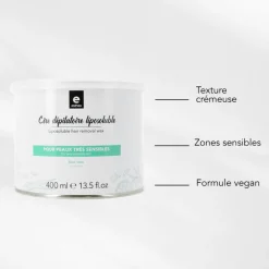 Pot de cire dépilatoire liposoluble Aloe Vera / 400ml