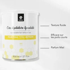 Pot de cire dépilatoire liposoluble Miel / 800ml