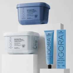 Poudre éclaircissante compacte bleue 7 tons Igora Vario Blond Plus / 450g