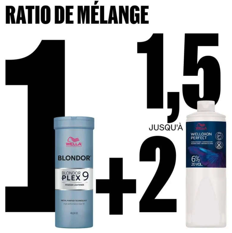 Poudre décolorante BlondorPlex 9 - éclaircissante 9 tons / 400g