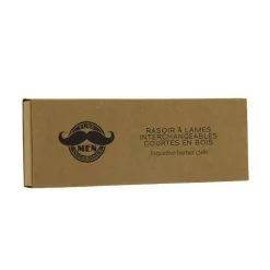 Rasoir à lame interchangeable Bois Black + 10 lames double edge courtes