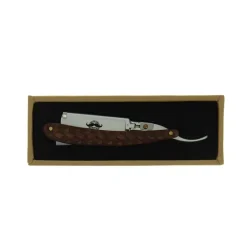 Rasoir à lame interchangeable en bois Marron + 10 lames double edge longues