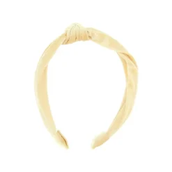 Serre-tête enfant en velours Beige