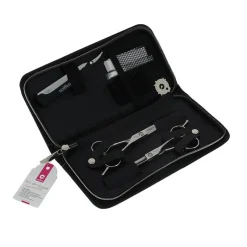 Set ciseaux droit et effileur + rasoir 5.5