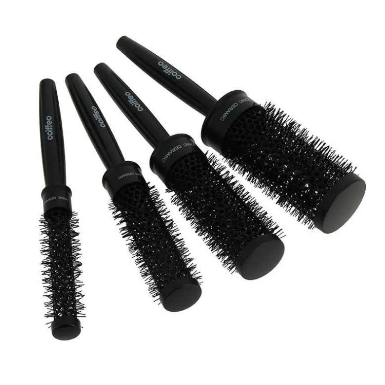 Set de 4 brosses rondes brushing Noir