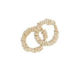 Set de 2 Chouchous Beige Doré Satin