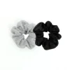 Set de 2 Chouchous Glitter Noir et Argent