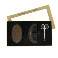 Set d'entretien barbe (ciseaux + peigne + brosse)
