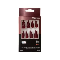 Set 24 faux ongles Idyllic nails Red wine