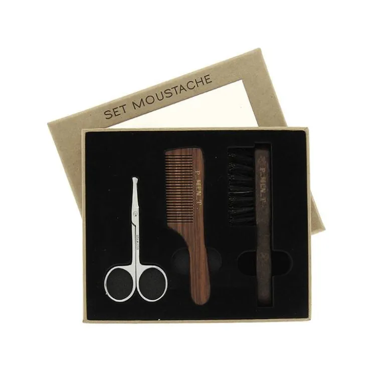 Set moustache - ciseaux - peigne - brosse