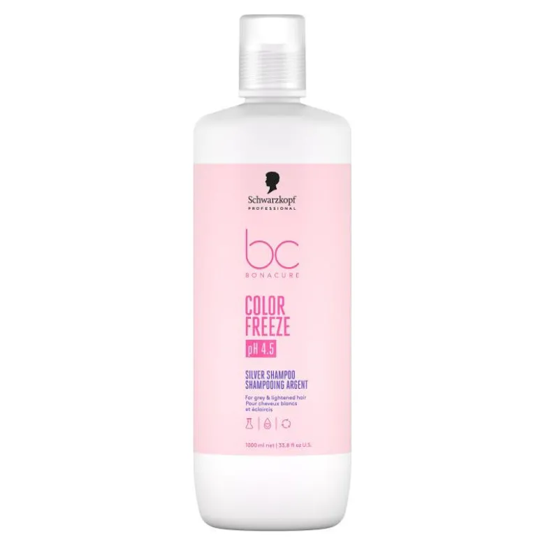 Shampoing argent BC Color Freeze pH 4.5 - cheveux blancs et éclaircis / 1000ml