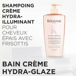 Shampoing crème Gloss Absolu – brillance, hydratation, anti-frisottis / 500ml