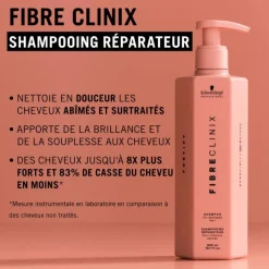 Shampoing réparateur Fibre Clinix - Cheveux abîmés / 300ml