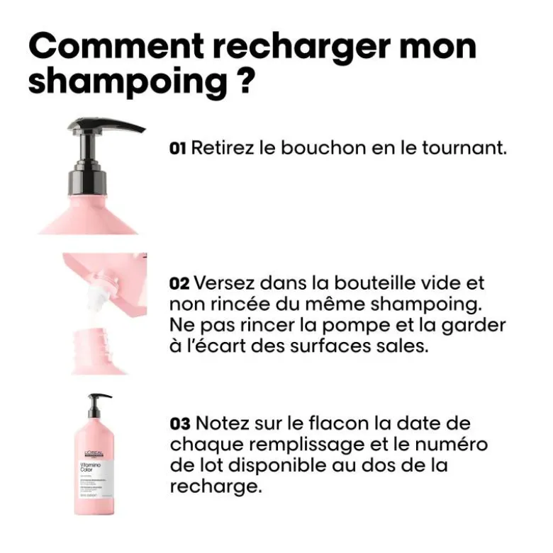 Shampooing professionnel Vitamino Color – fixation couleur et éclat / 1000ml