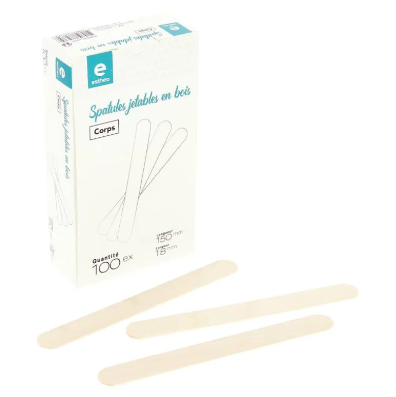 Spatules bois corps x100