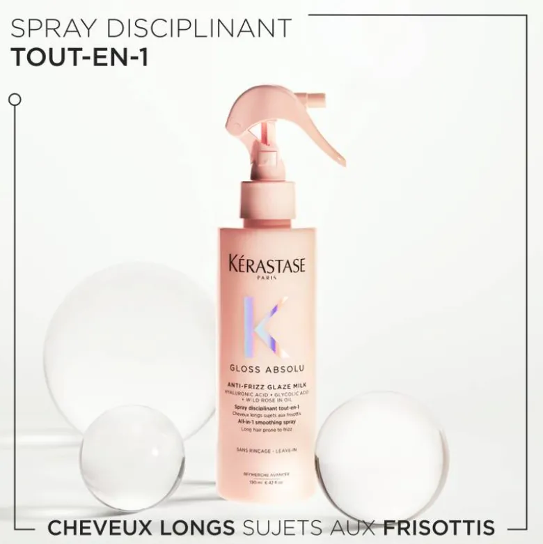 Spray disciplinant tout-en-1 Anti-Frizz Glaze Milk Gloss Absolu / 190ml