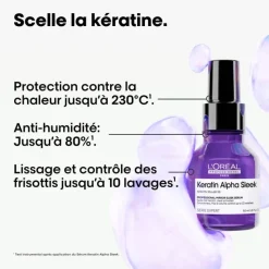 Sérum Lisse Miroir Keratin Alpha Sleek–Scelle la kératine activé par la chaleur / 50ml